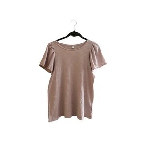 Old Navy Women's Slub-Knit T-shirt w/ Ruffled Sleeves, L